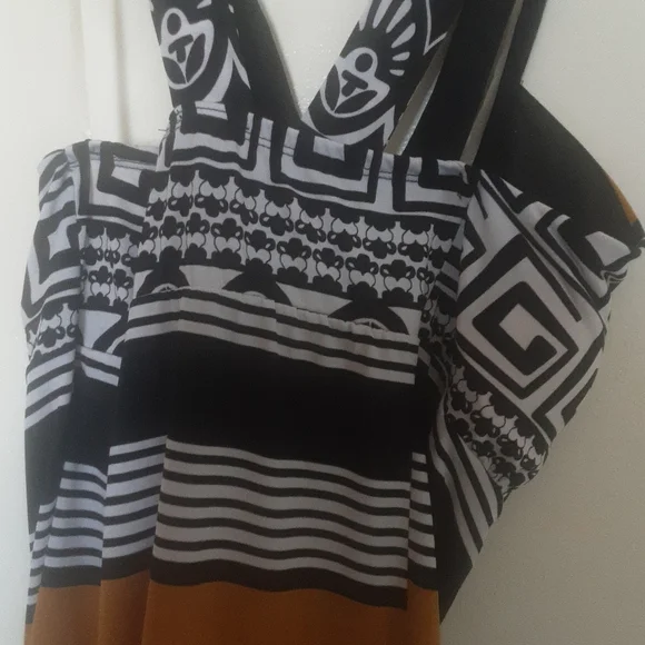 J.T.B. Beaded Criss Cross Back Tank Top Sz L - Picture 5 of 7